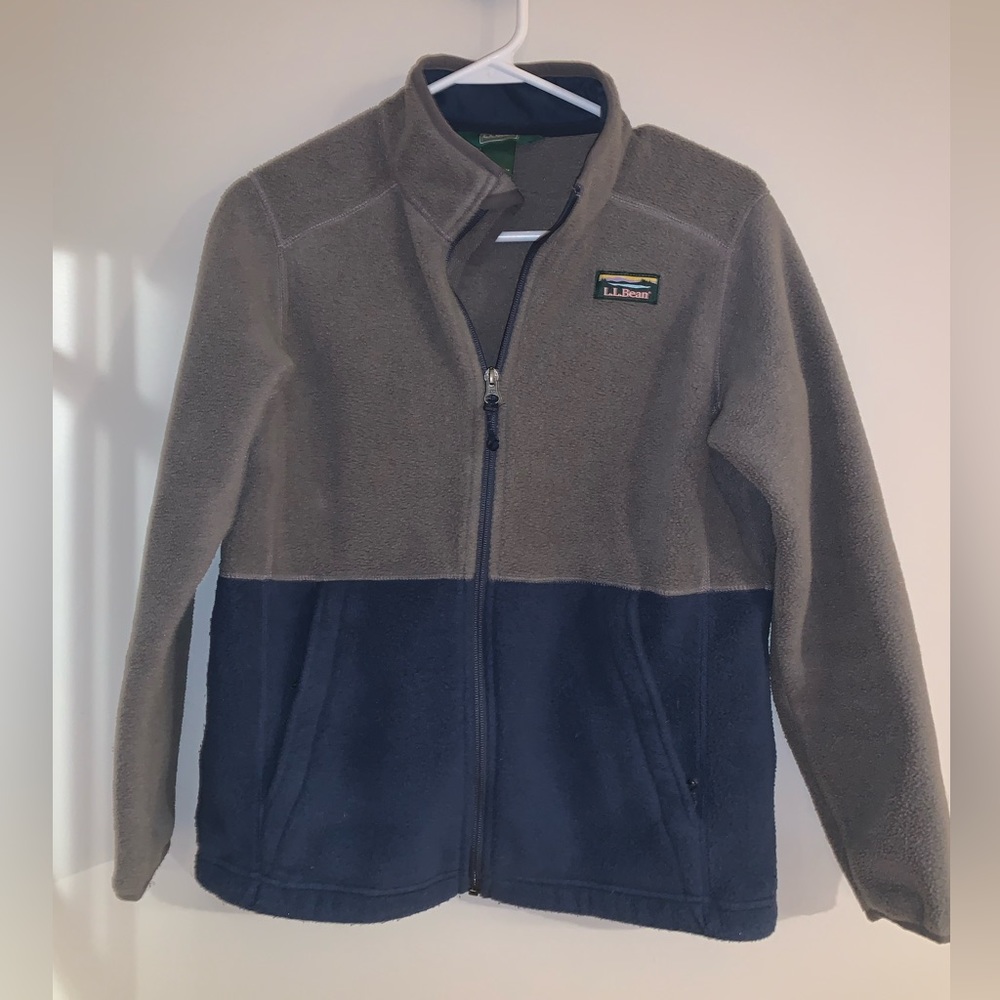 LL Bean fleece jacket with zippered pocket